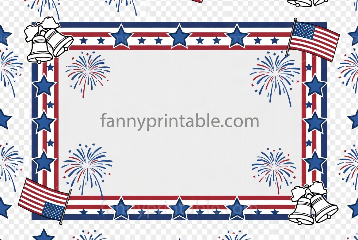 Free 4th of July Banner, Border & Frame Clipart (Free) (3)