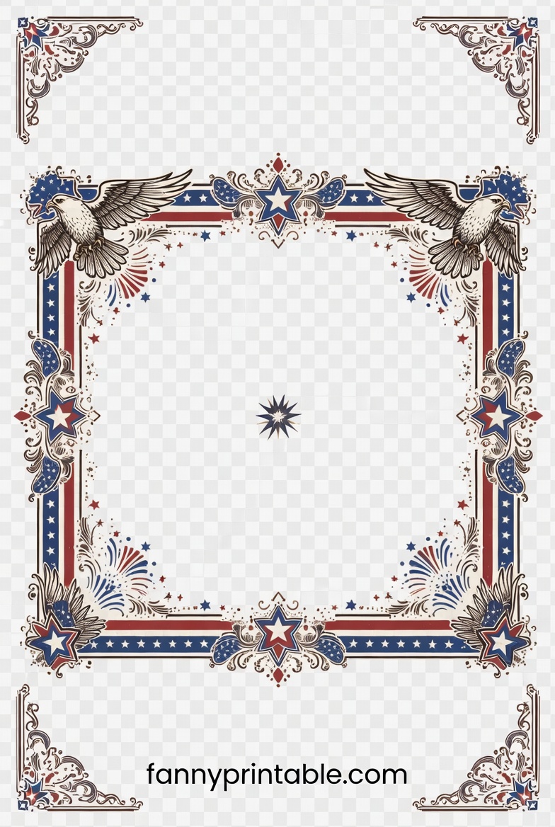 Free 4th of July Banner, Border & Frame Clipart (Free) (4)