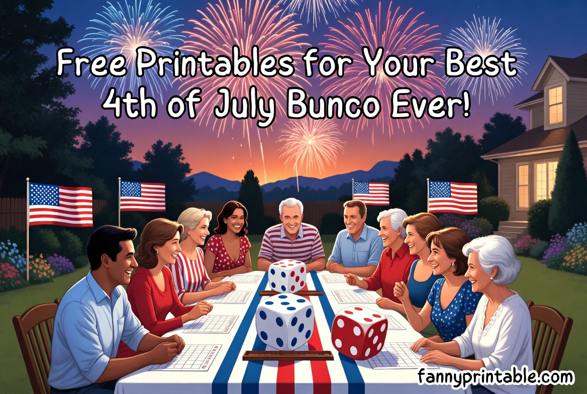 Free 4th of July Bunco Printables for Patriotic Parties (2)