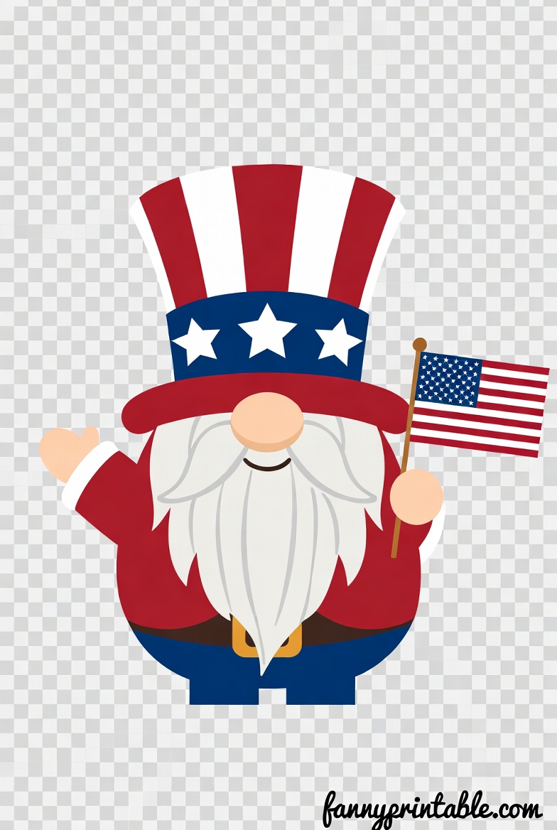 Free 4th of July Gnome Clipart (Download Now) (3)