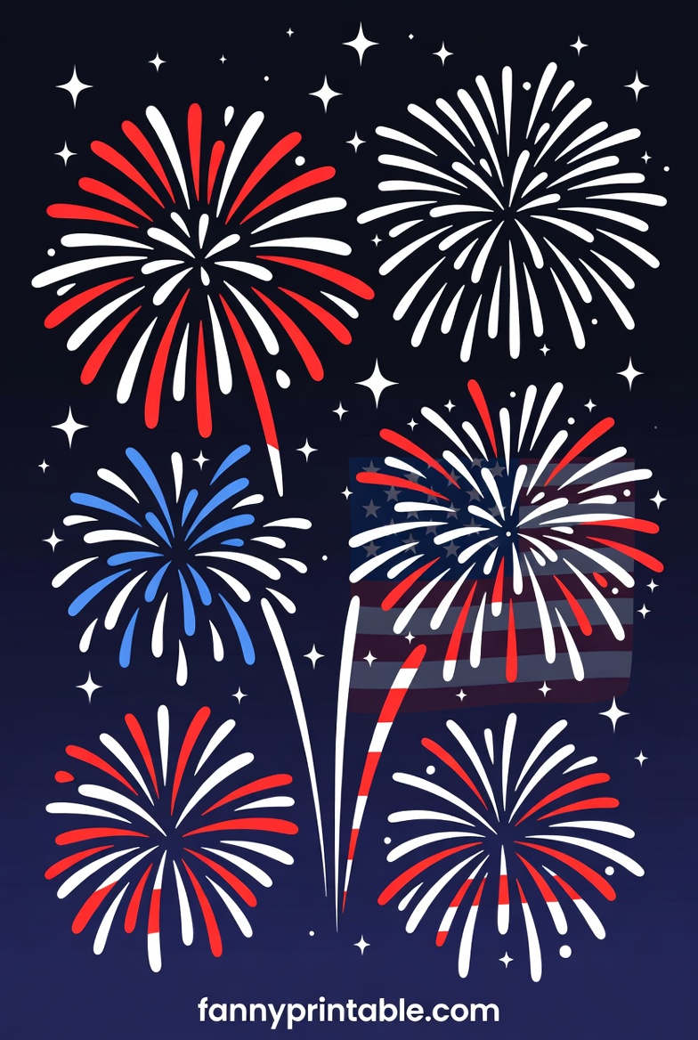 Free 4th of July PNG Clipart Transparent Background (1)