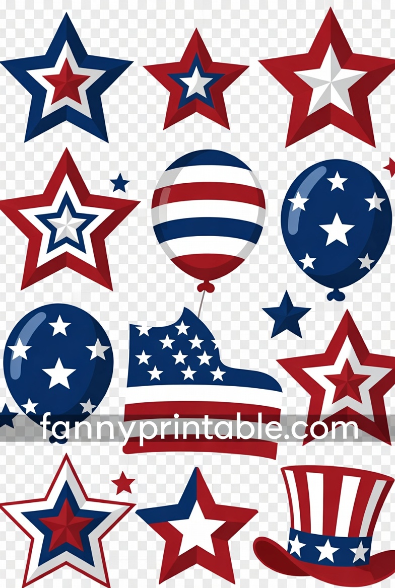 Free 4th of July PNG Clipart Transparent Background (3)