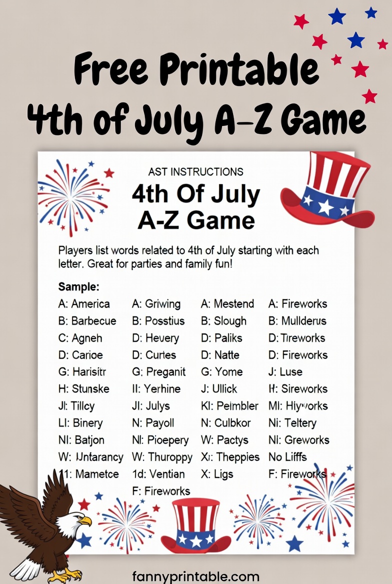 Free Printable 4th of July A-Z Game (3)