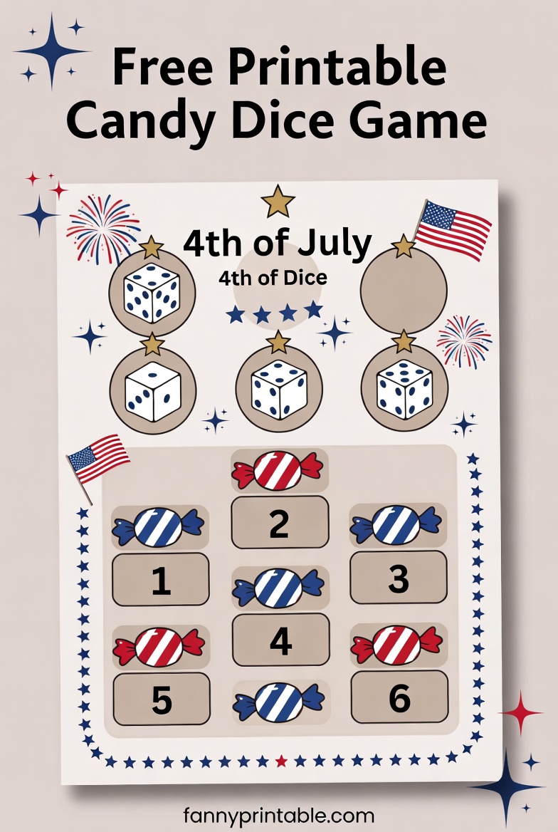 Free Printable 4th of July Candy Dice Game (3)