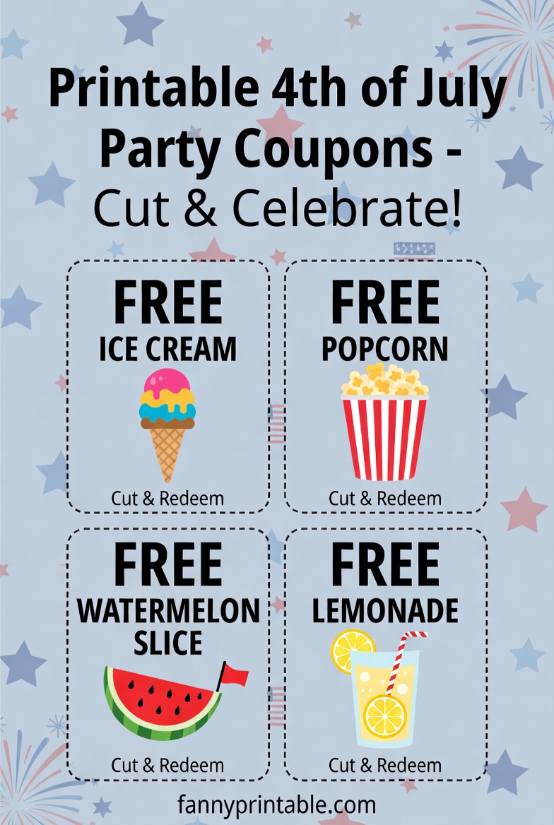 Free Printable 4th of July Coupons for Parties & BBQs (2)