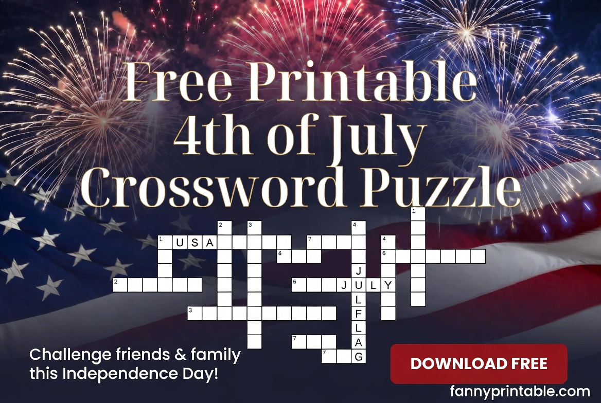 Free Printable 4th of July Crossword Puzzle (1)
