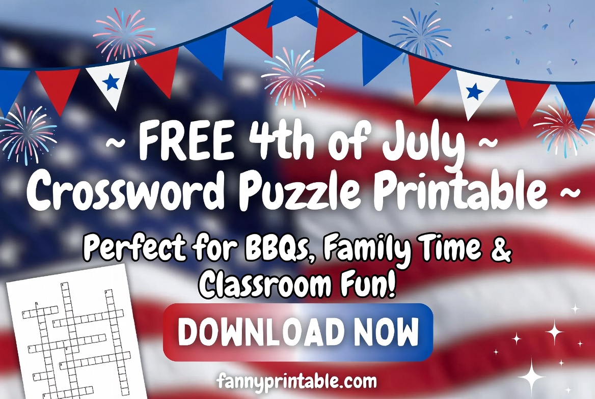 Free Printable 4th of July Crossword Puzzle (4)