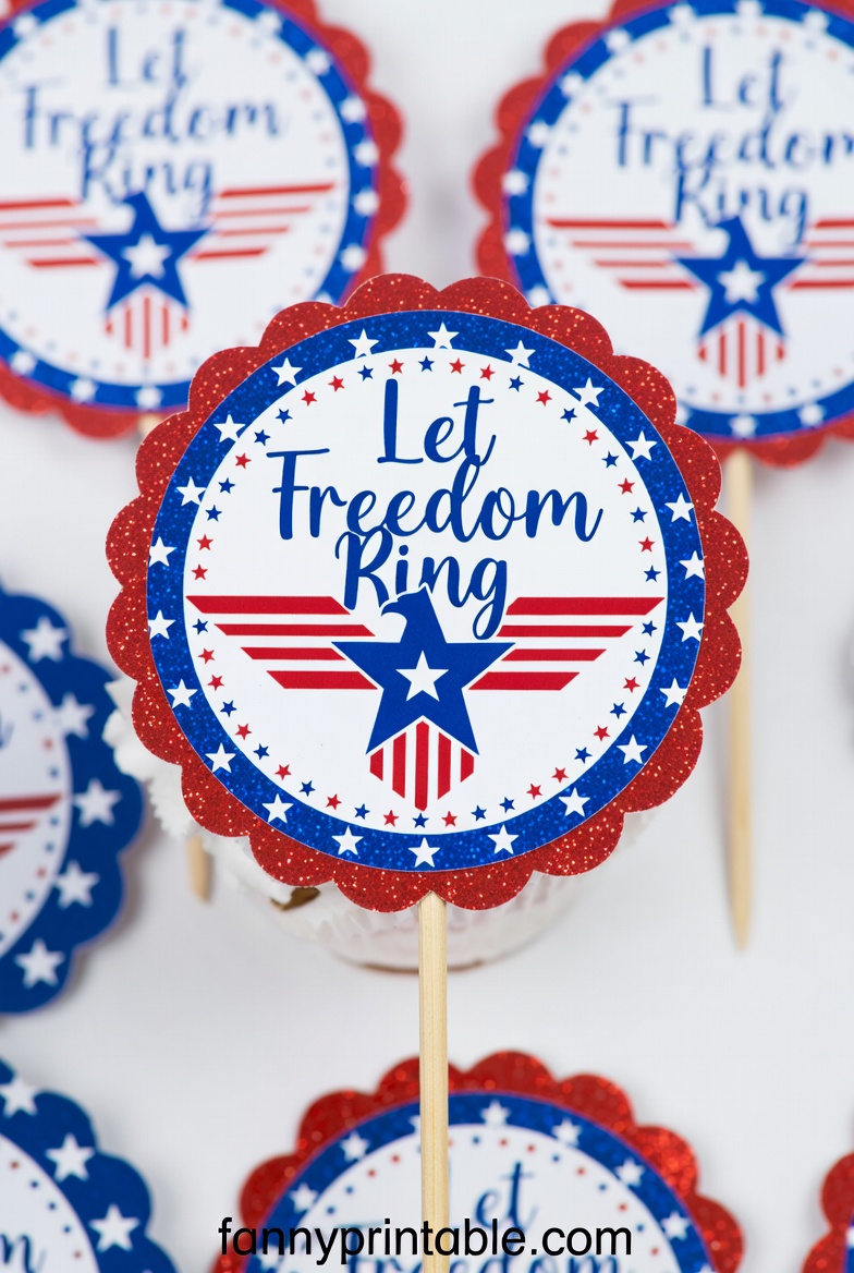 Free Printable 4th of July Cupcake Toppers (1)
