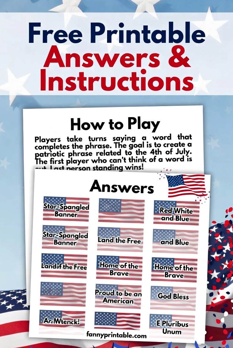 Free Printable 4th of July Finish the Phrase Game (2)
