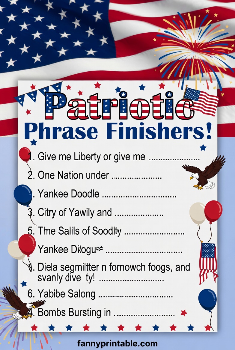 Free Printable 4th of July Finish the Phrase Game (3)