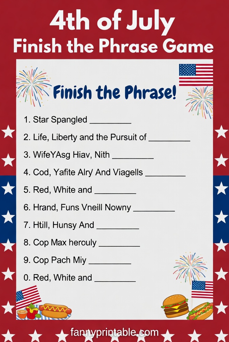Free Printable 4th of July Finish the Phrase Game (4)