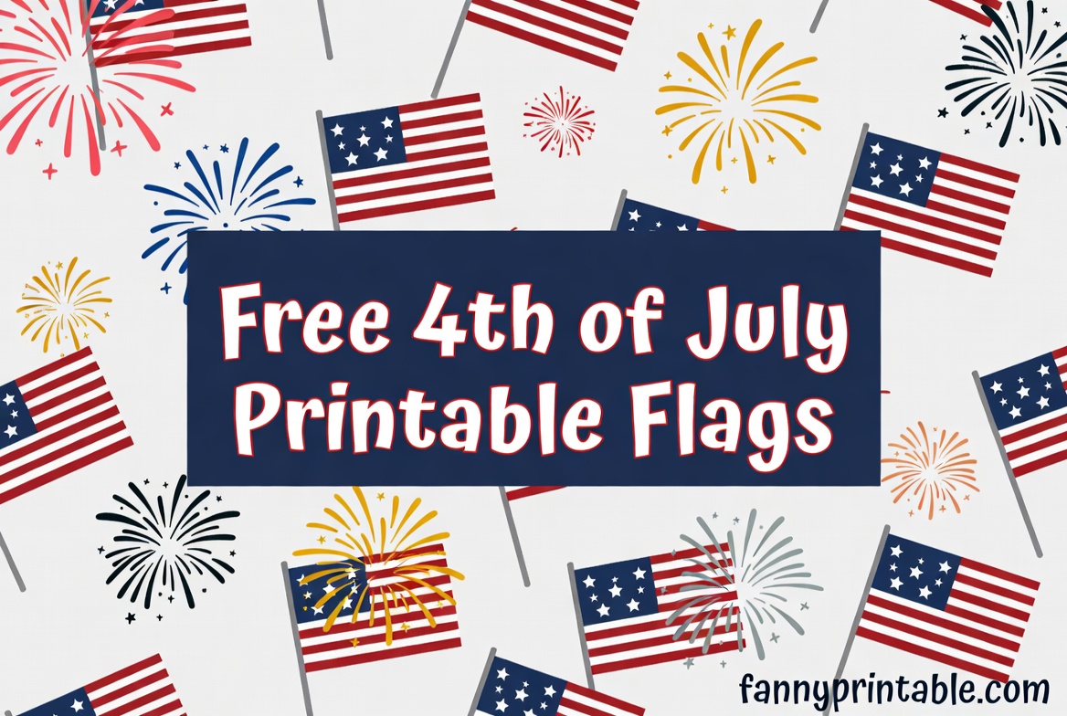Free Printable 4th of July Flags (1)