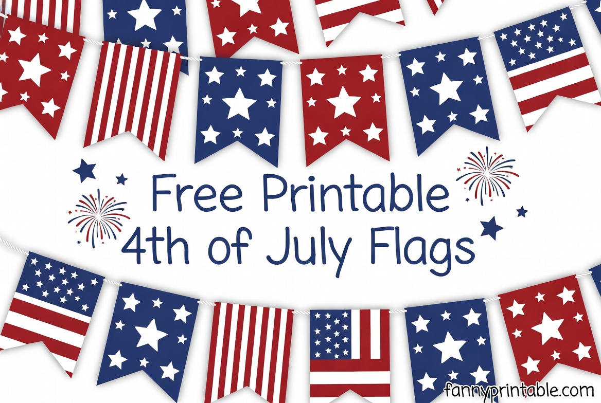 Free Printable 4th of July Flags (3)