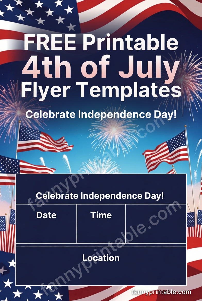 Free Printable 4th of July Flyer Templates (1)