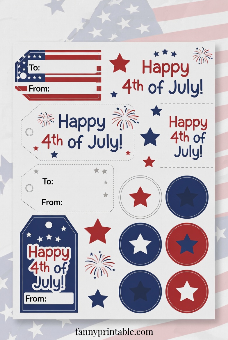Free Printable 4th of July Gift Tags and Stickers (1)