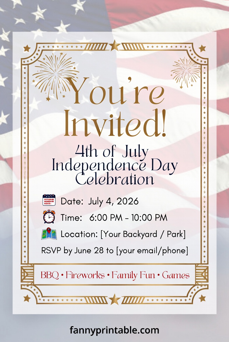Free Printable 4th of July Invitations (1)