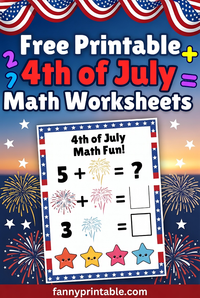 Free Printable 4th of July Math Worksheets 1 Free Printable 4th of July Math Worksheets (1)