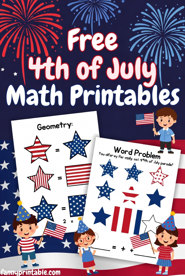 Free Printable 4th of July Math Worksheets 2 Free Printable 4th of July Math Worksheets (2)
