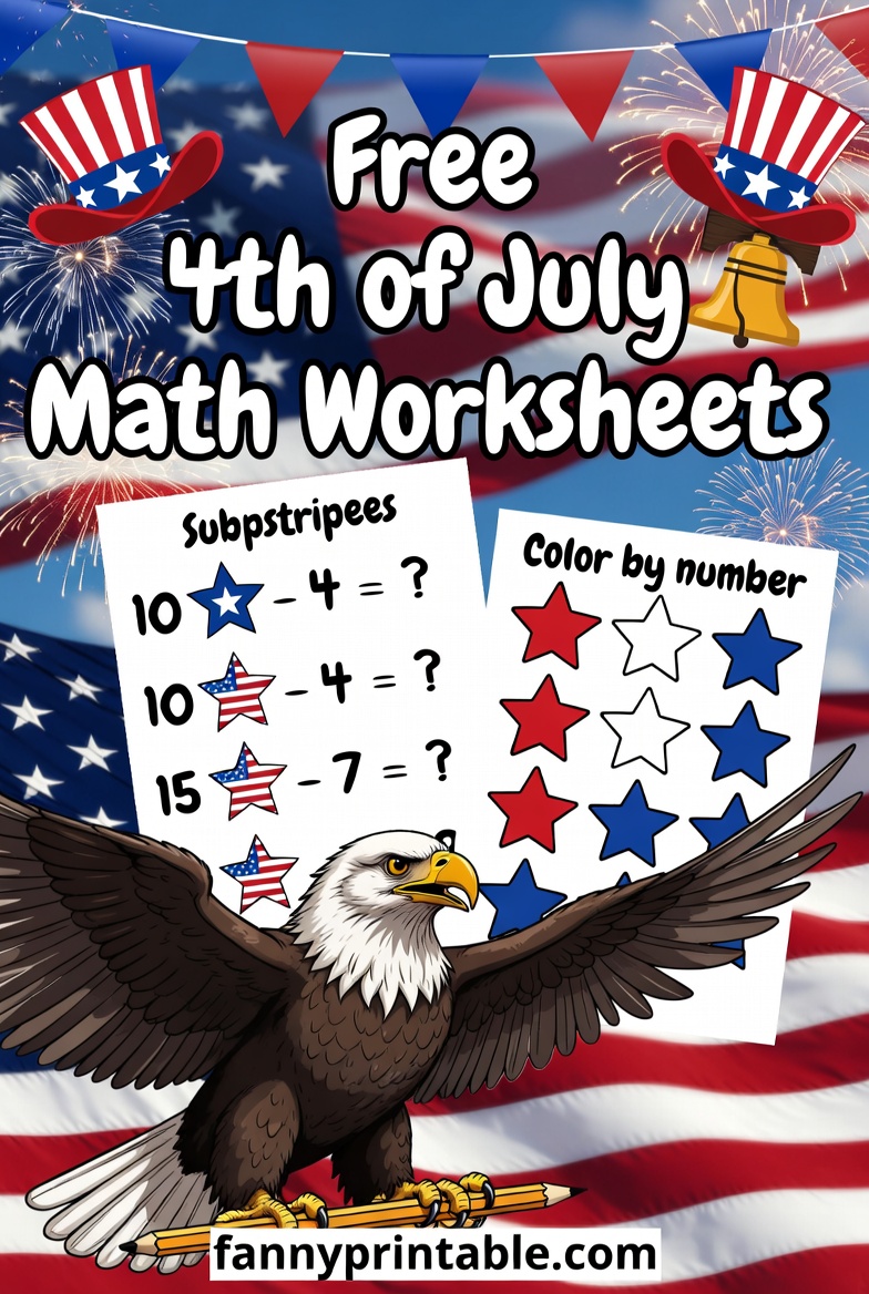 Free Printable 4th of July Math Worksheets 4 Free Printable 4th of July Math Worksheets (4)