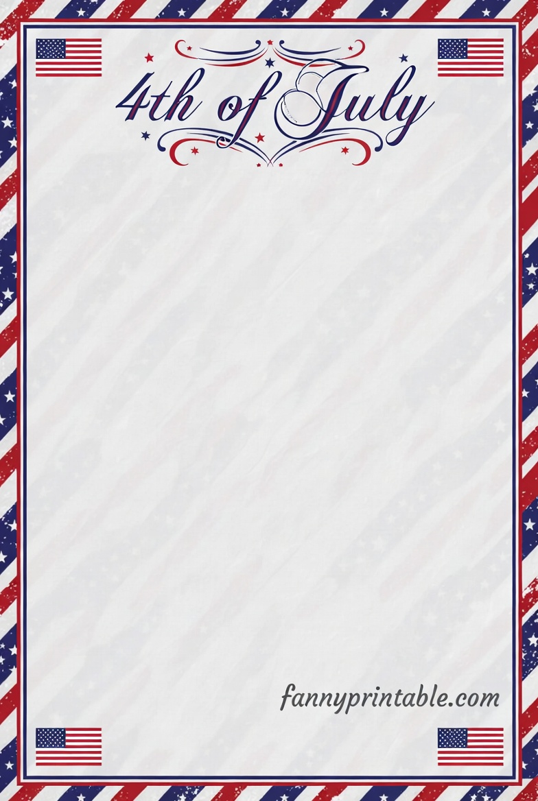 Free Printable 4th of July Stationery (2026)