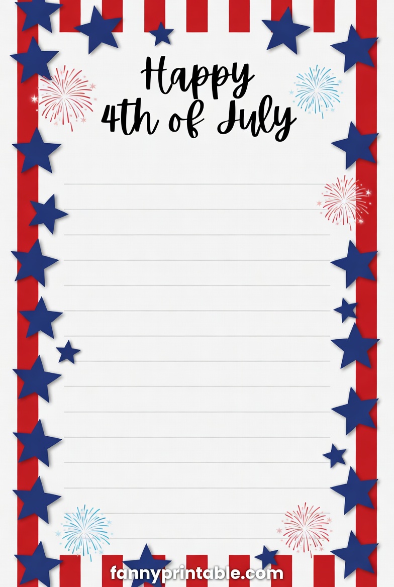 Free Printable 4th of July Stationery (2027)