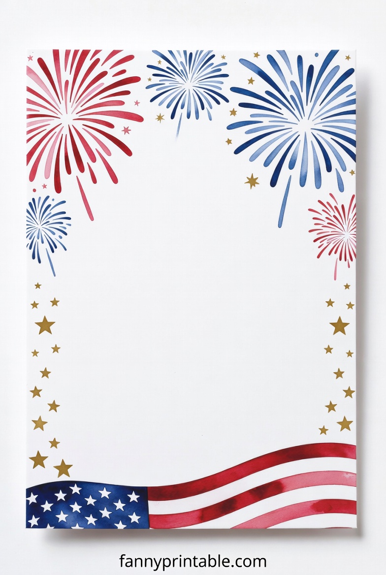Free Printable 4th of July Stationery (2029)
