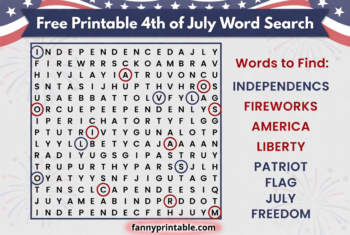 Free Printable 4th of July Word Search (3)