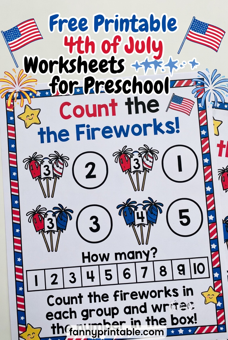 Free Printable 4th of July Worksheets for Preschool (1)