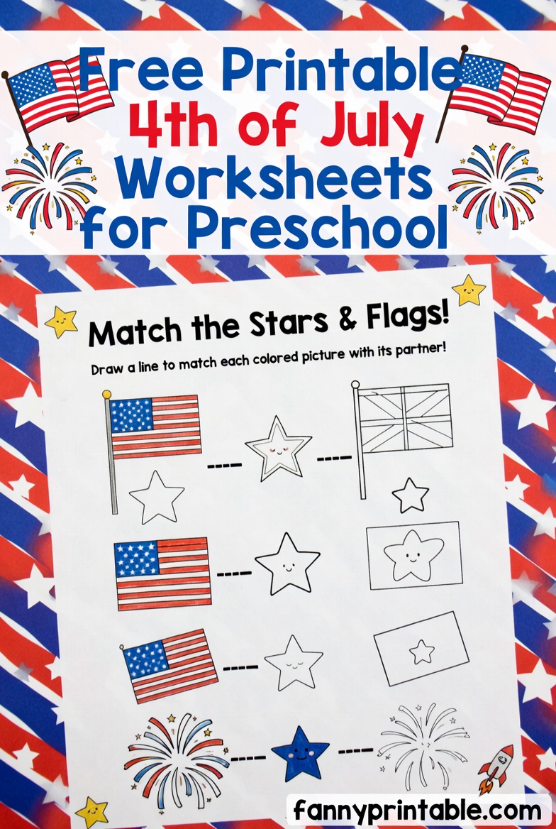 Free Printable 4th of July Worksheets for Preschool (2)