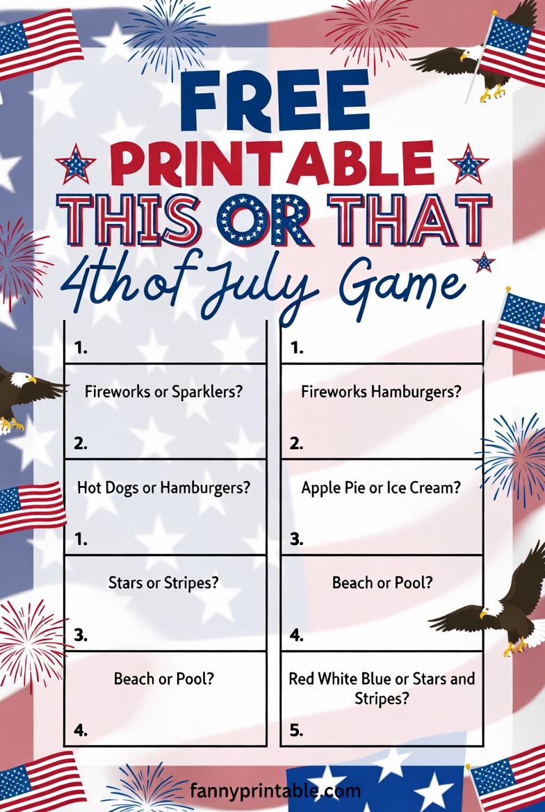 Free Printable This or That 4th of July Game 1 Free Printable This or That 4th of July Game (1)