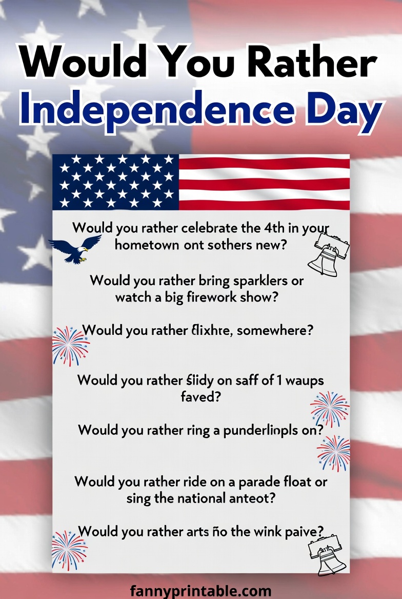 Free Printable Would You Rather 4th of July Game (1)