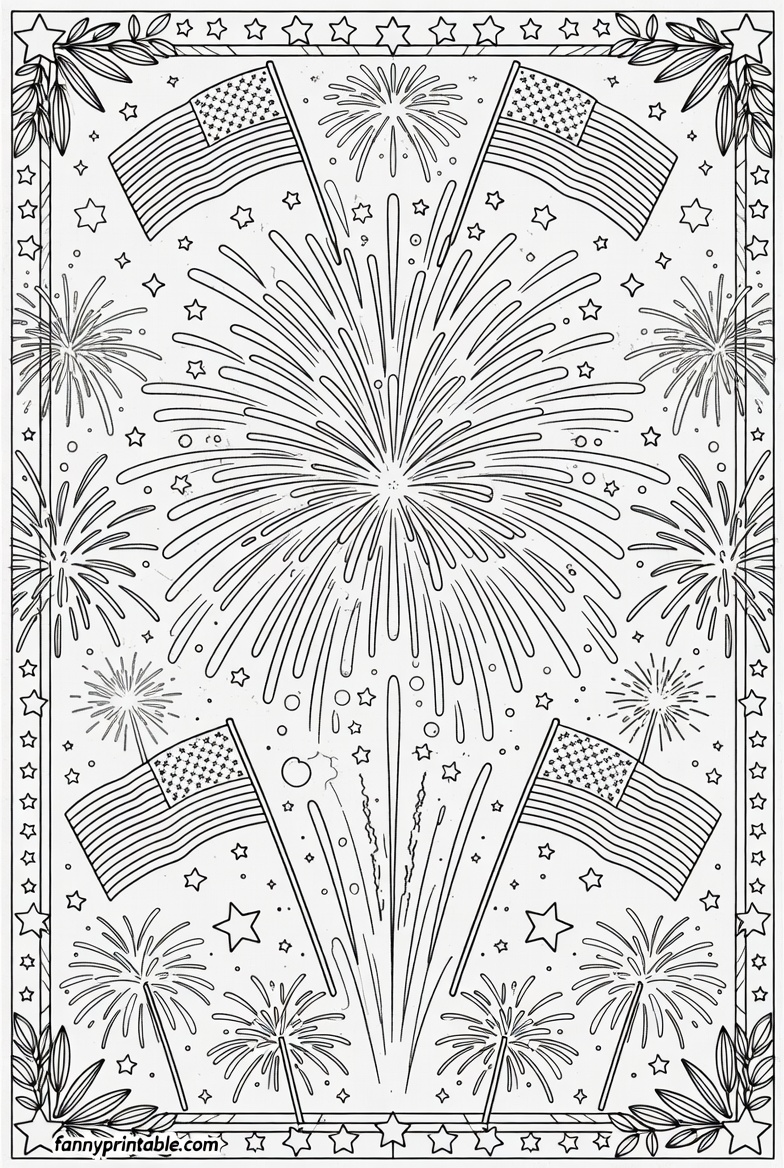 Printable 4th of July Coloring Pages for Adults (2)
