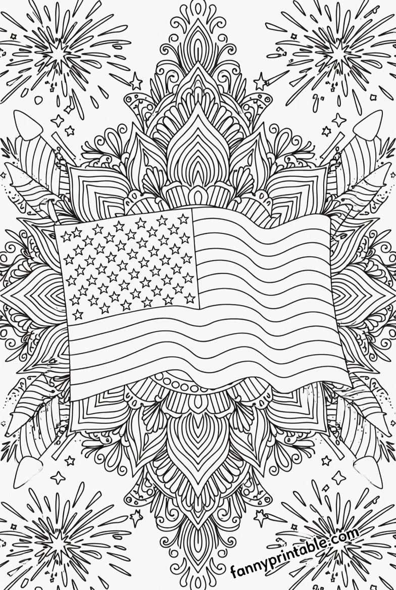Printable 4th of July Coloring Pages for Adults (4)