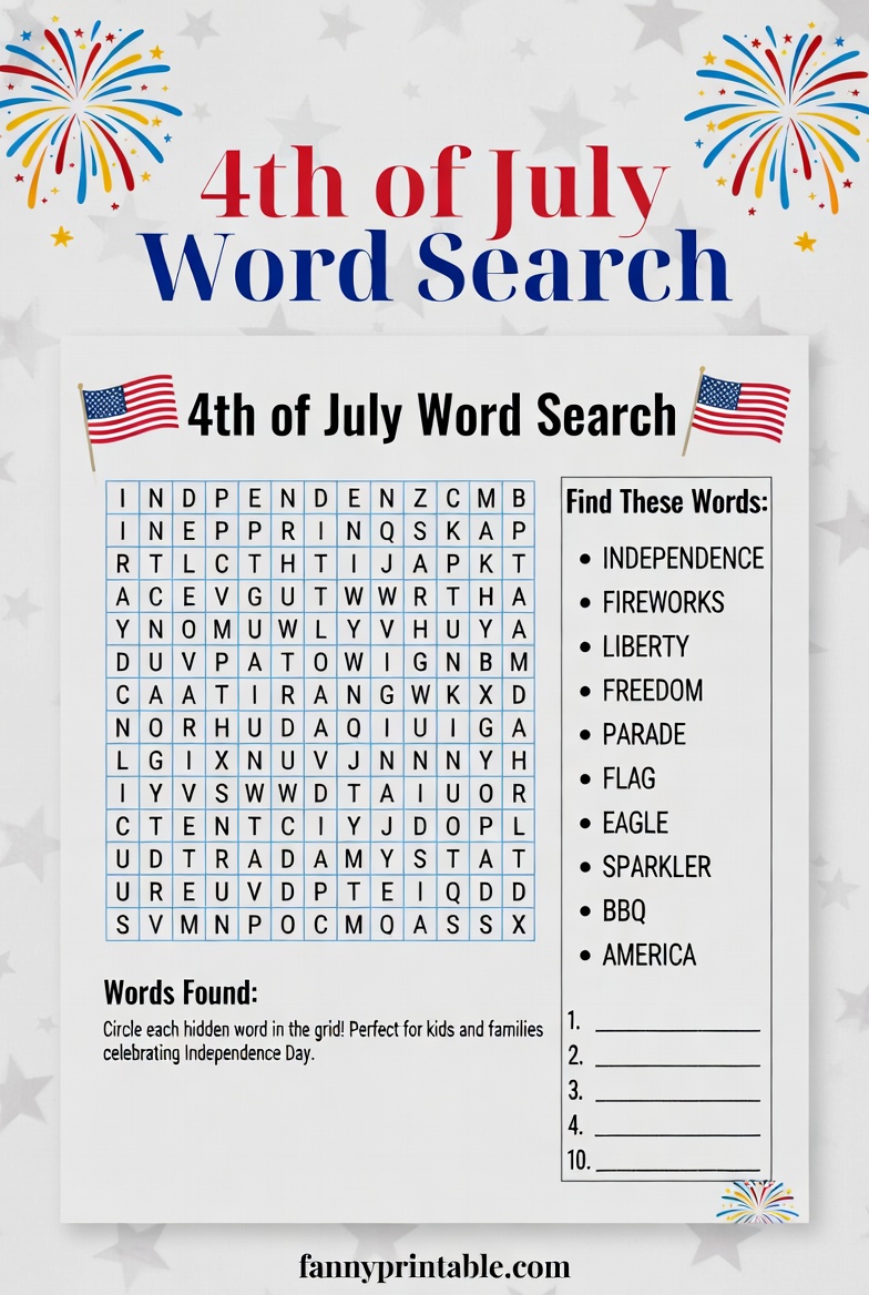 Printable 4th of July Games for Kids & Families (1)