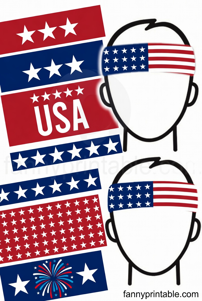 Printable 4th of July Hats, Crowns & Headbands (2)