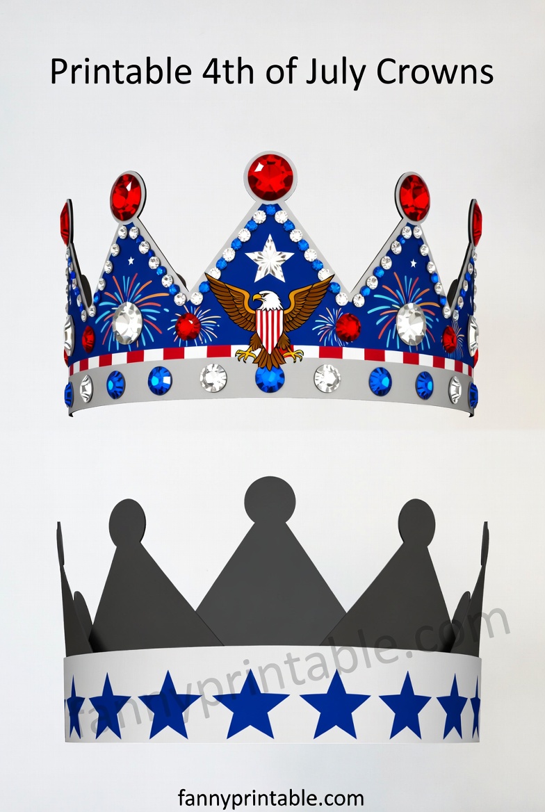Printable 4th of July Hats, Crowns & Headbands (3)