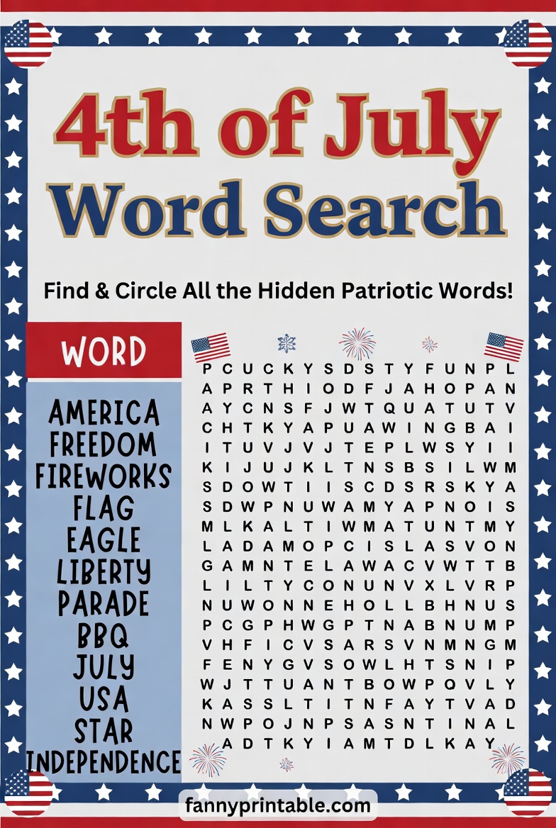 Printable 4th of July Mazes and Puzzles (4)