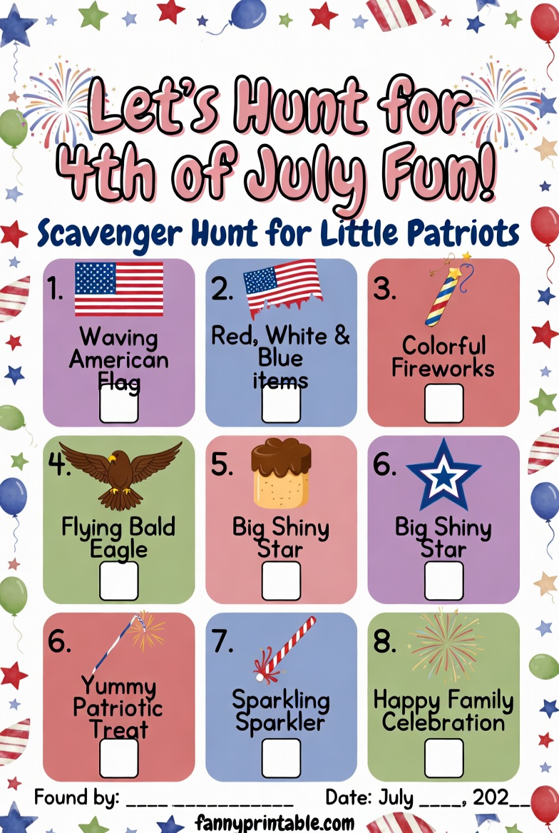 Printable 4th of July Scavenger Hunt 2 Printable 4th of July Scavenger Hunt (2)