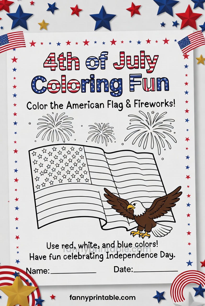 Printable 4th of July Worksheets (1)