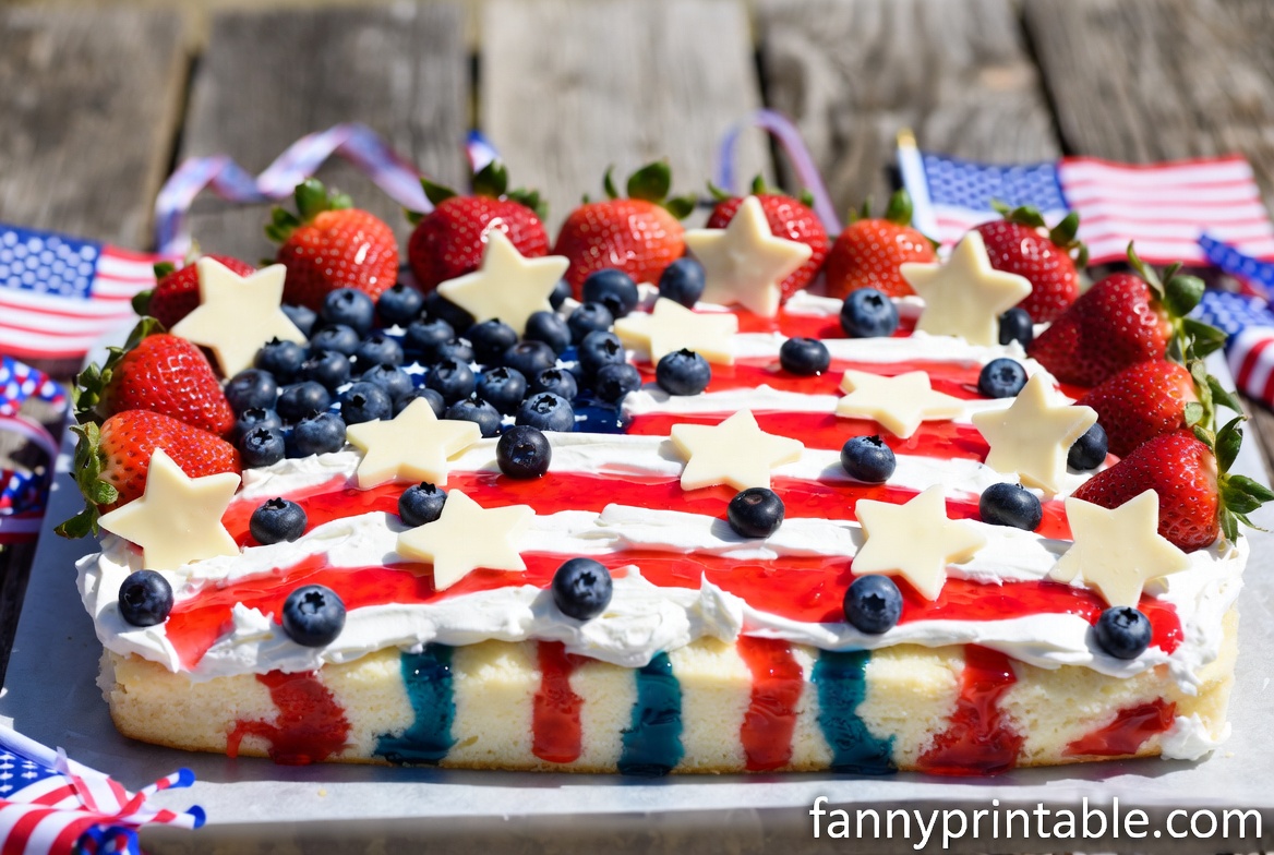 Red, White and Blue Fourth of July Poke Cake (1)