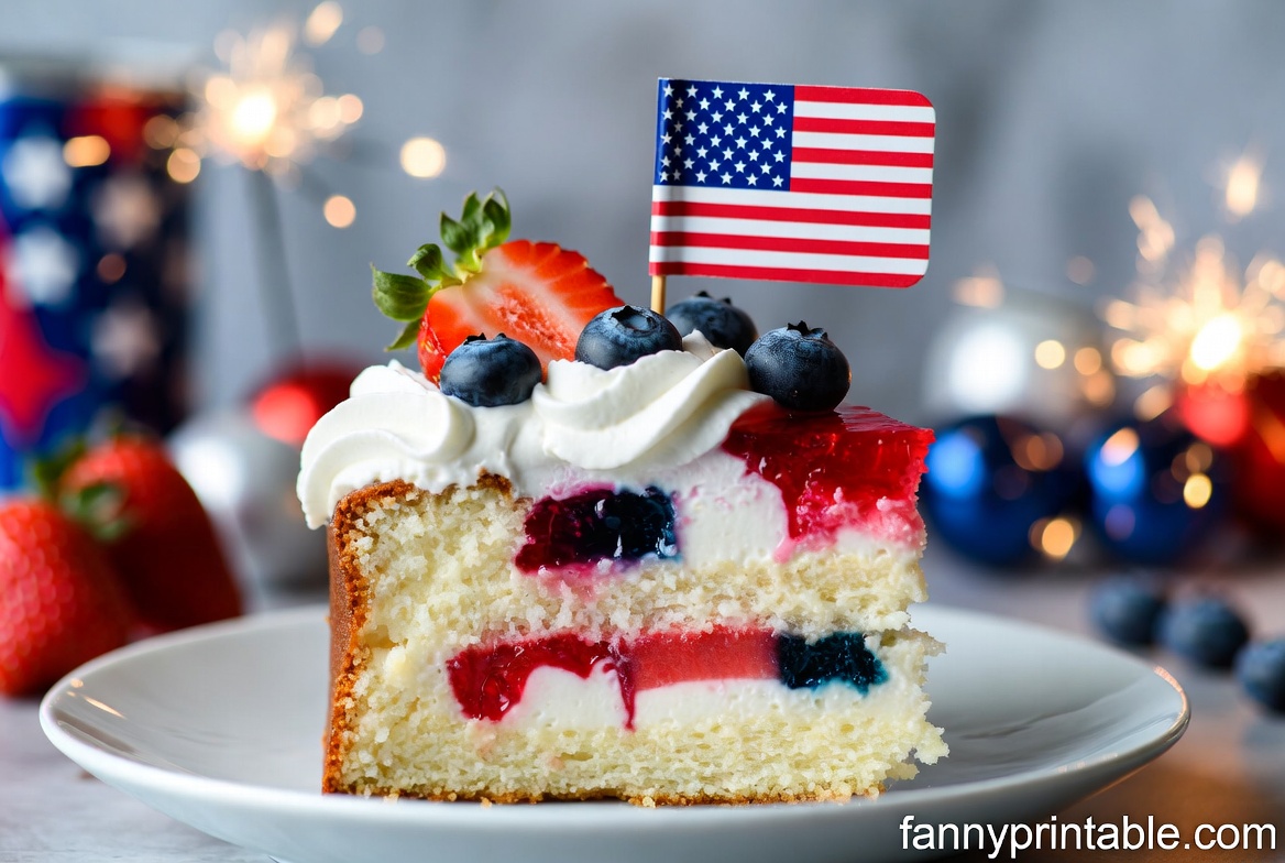 Red, White and Blue Fourth of July Poke Cake (4)