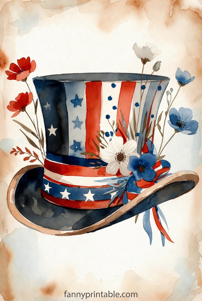 Vintage Watercolor 4th of July Clipart (2026)
