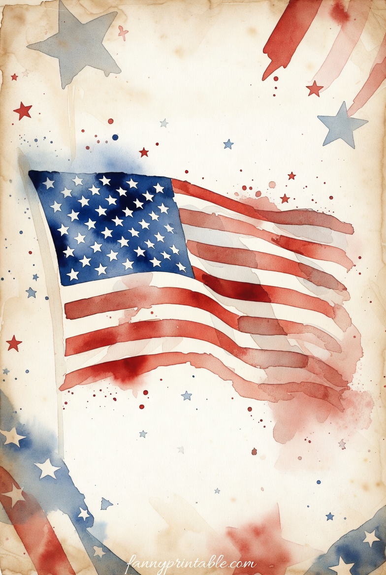 Vintage Watercolor 4th of July Clipart (2026)