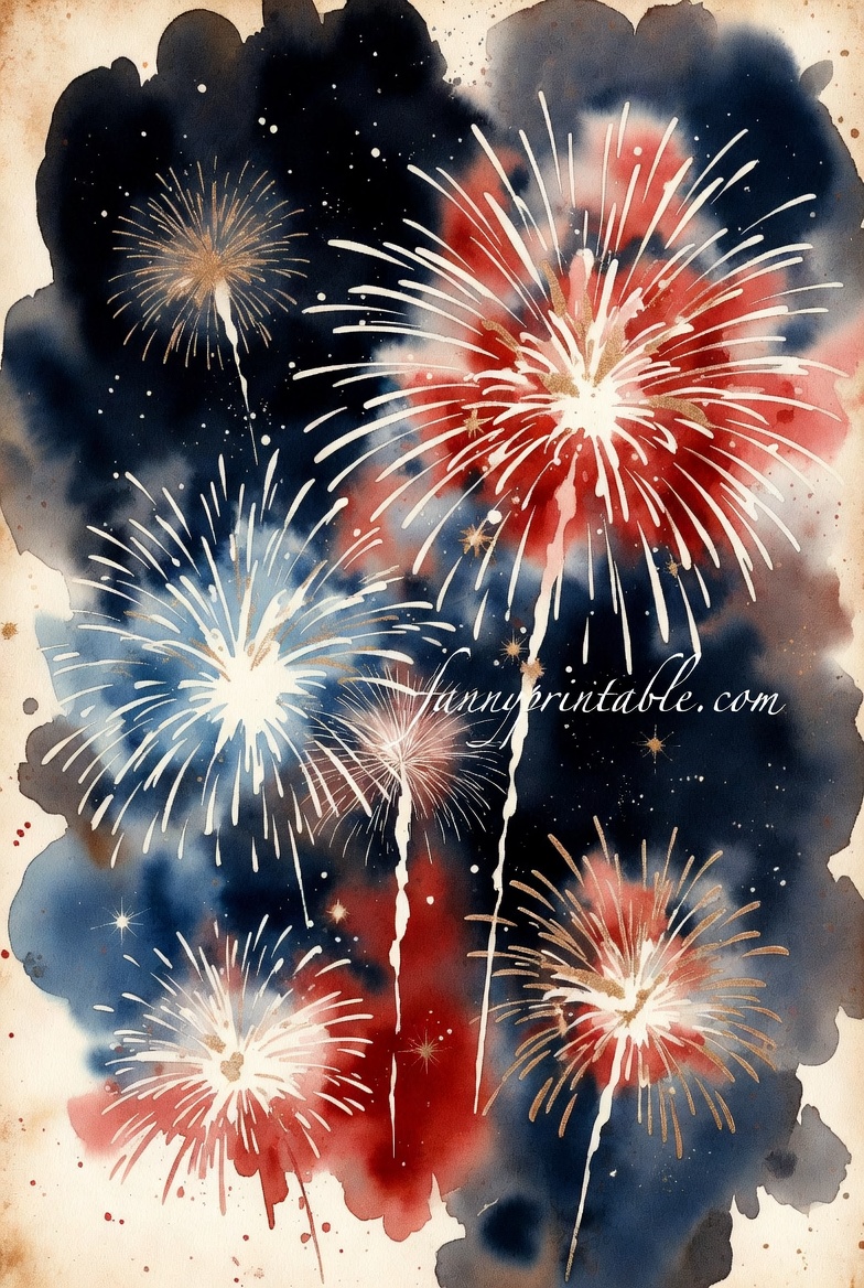 Vintage Watercolor 4th of July Clipart (2026)
