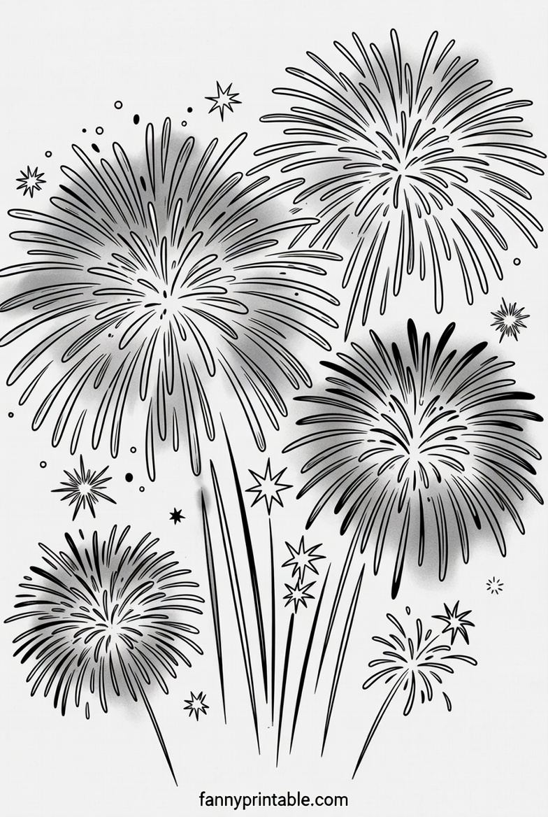 Free Black & White 4th of July Clipart (Download) (3)