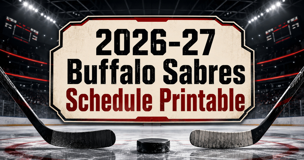 2026-27 Buffalo Sabres Schedule Printable Featured