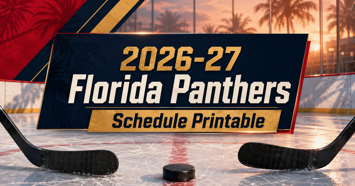 2026-27 Florida Panthers Schedule Printable Featured