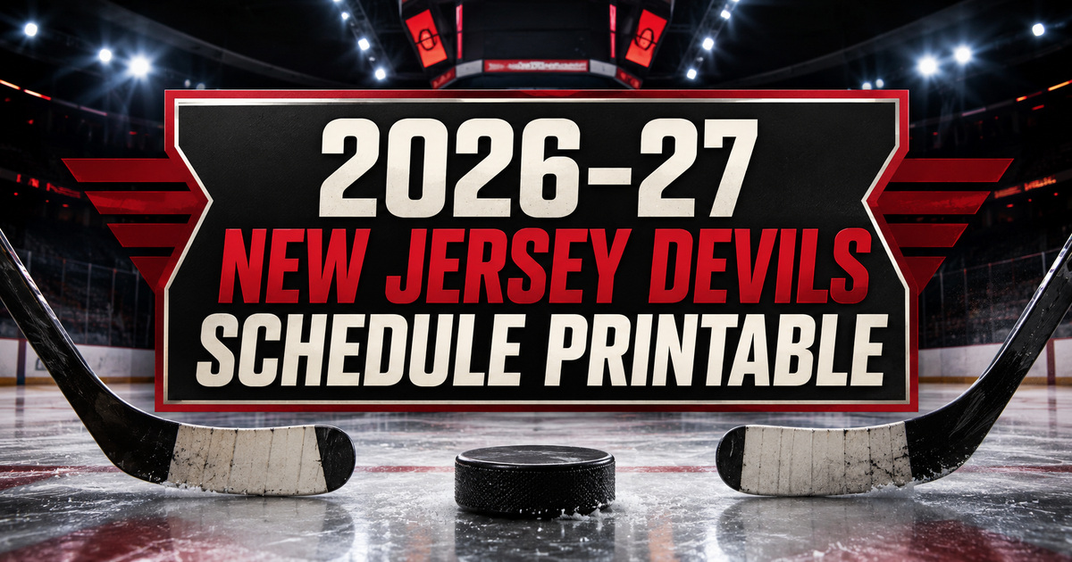2026-27 New Jersey Devils Schedule Printable Featured