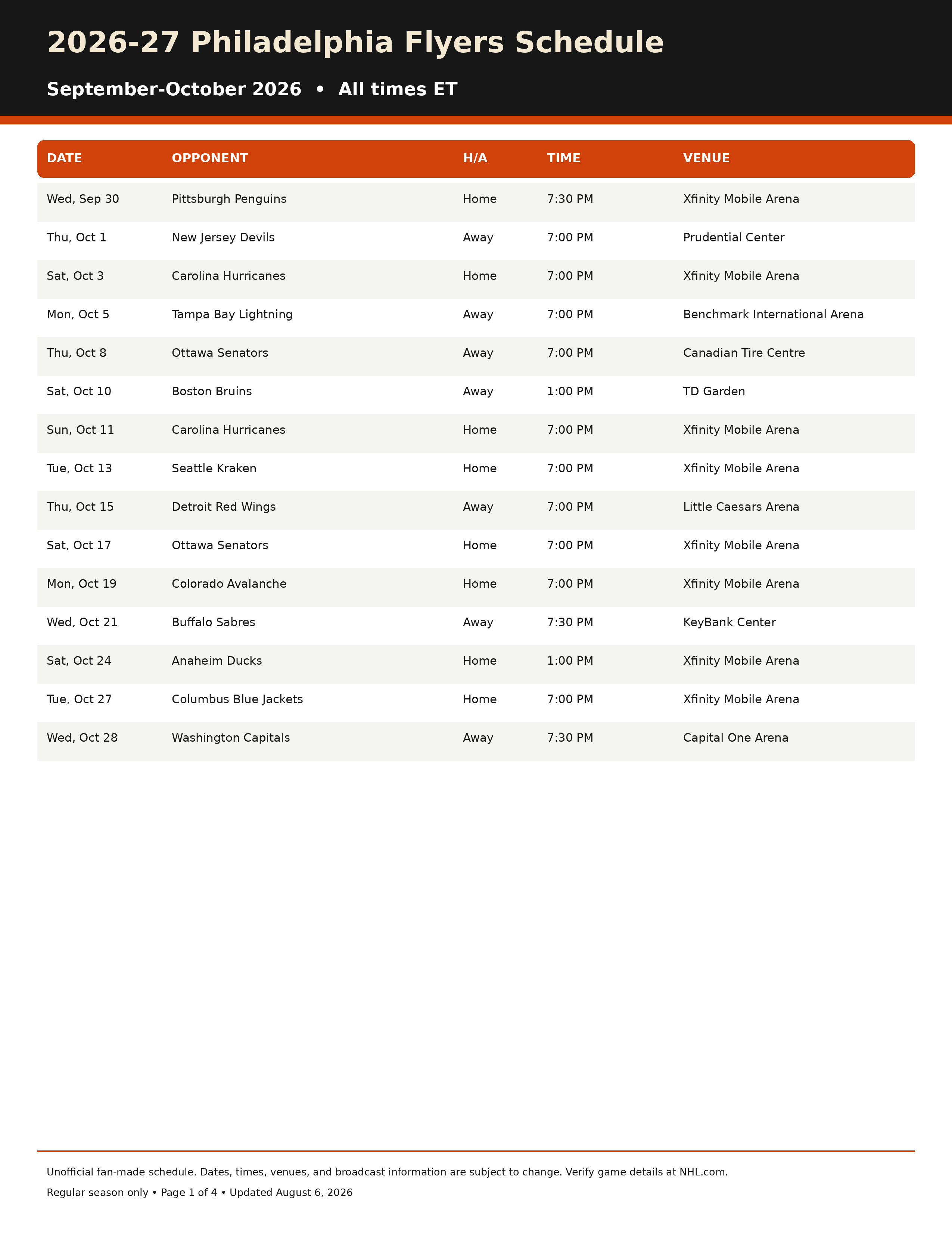 2026 27 Philadelphia Flyers Schedule Printable 1 2026-27 Philadelphia Flyers Schedule Printable 1