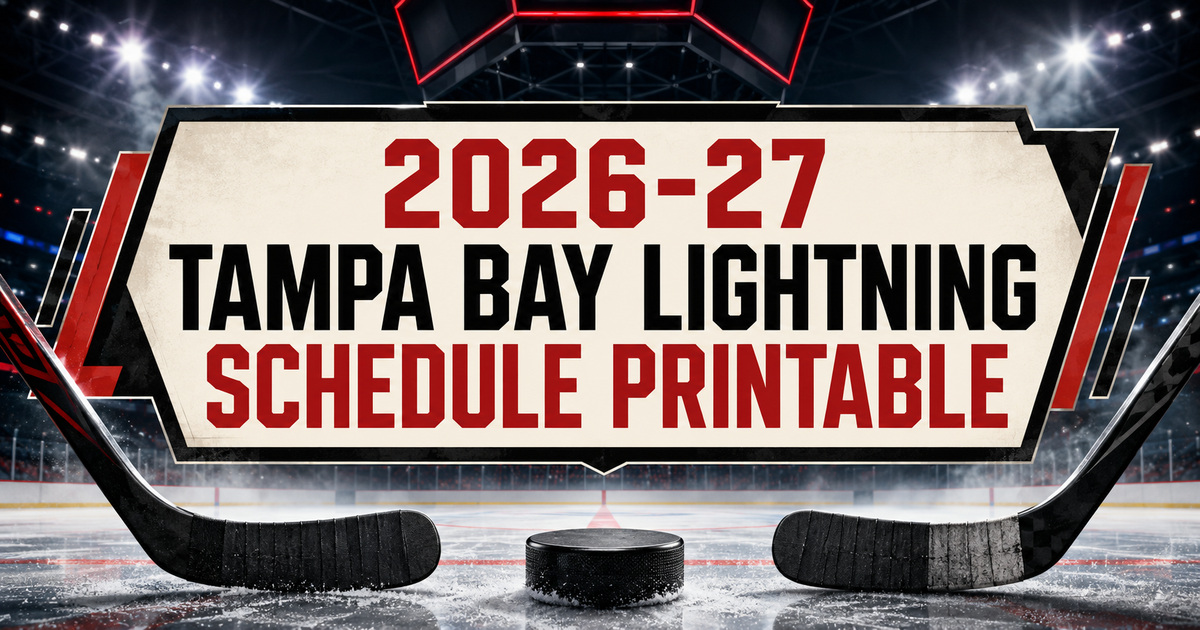 2026-27 Tampa Bay Lightning Schedule Printable Featured